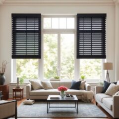 Czarne drewniane żaluzje: eleganckie dopełnienie każdego wnętrza