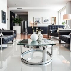 Chromowane elementy meblowe i dodatki do nowoczesnych wnętrz